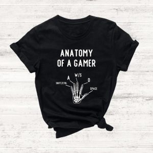 Anatomy Of A Gamer Shirt, Computer Gamer Shirt, Computer Gamer Gift, Video Game Shirt, Gift For Boyfriend