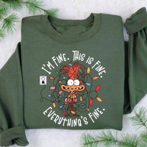 Anxiety Christmas Light Shirt, I’m Fine This Is Fine Everything Is Fine Christmas Light Sweatshirt, Funny Christmas Gift