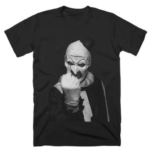 Art the Clown Middle Finger, Terrifier Funny Halloween T-shirt, Terrifier 3 Tee, Gift for Halloween