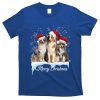 Australian Shepherd Santa Hat Funny Christmas Aussie Mom Gift T-Shirt