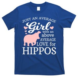 Average Who Loves Hippos Gift Hippopotamus Funny Gift T-Shirt