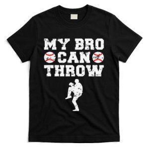 Baseball Pitcher Funny Sister Brother T-Shirt