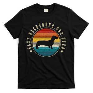 Best Dachshund Dad Ever Funny Doxie Wiener Dog Owner T-Shirt