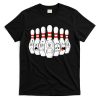 Cartoon Bowling Funny Scared Bowling Pins T-Shirt