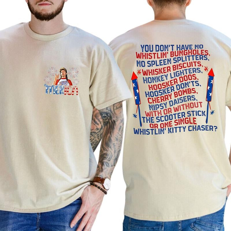 Casual, 2-sided Joe Dirt Merica July 4th Shirt Funny Joe Casual, 2-sided Joe Dirt Merica July 4th Shirt Funny Joe