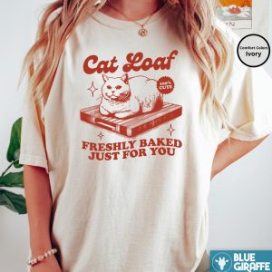 Cat Loaf Tshirt, Funny Cat Comfort Colors Shirt