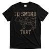 Chef Butcher Cook BBQ Id Smoke That Cow Beef Funny Gift T-Shirt