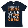 Corgi Dad Funny Father’s Day Dog Lover Gift Beer T-Shirt