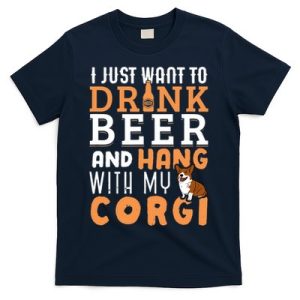 Corgi Dad Funny Father’s Day Dog Lover Gift Beer T-Shirt