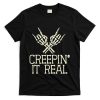 Creepin’ It Real Funny Halloween Skeleton T-Shirt