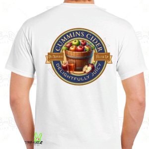Cummins Cider – men’s funny T-shirt- Menswear Casual Crewneck