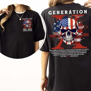 Customize Gen X Shirt Raised On Hose Water Vintage Inspired T-Shirt with Funny, Sarcastic Quotes