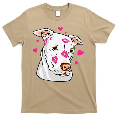 Cute Pitbull Dog Love And Hearts Funny I Love PitBull Dogs T-Shirt Cute Pitbull Dog Love And Hearts Funny I Love PitBull Dogs T-Shirt