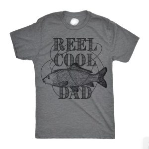 DMens Reel Cool Dad T shirt, Funny Fathers Day Fishing Gift for Husband Fisherman Graphic Tees, Mens Funny T Shirts, For him, Father’s Day Dad T-Shirt