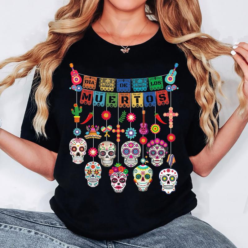Dia De Los Muertos Funny Day of the dead Hanging skulls T-Shirt Dia De Los Muertos Funny Day of the dead Hanging skulls T-Shirt