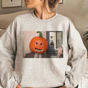 Dwight Pumpkin Head Crewneck, Office Halloween Shirt, Pumpkin Head Sweatshirt, The Office, Dwight Schrute, Funny Halloween Shirt