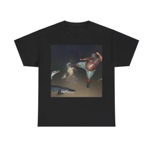 Man Kick Alligator In Swamp Funny Shirt